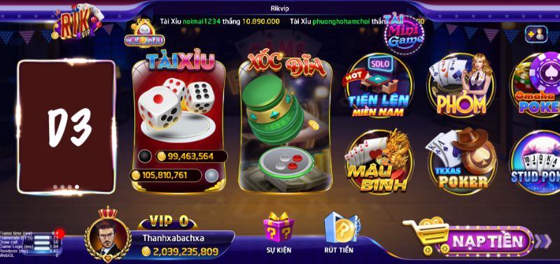 RikVIP là website chơi game đổi thưởng uy tín nhất hiện nay