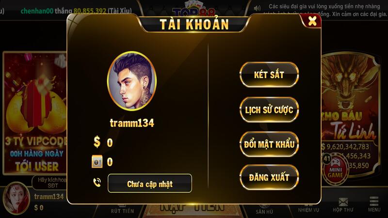 Bảo mật tài khoản Top88