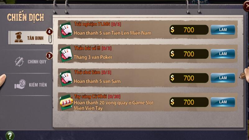 Khuyến mãi dành cho tân binh B52 game