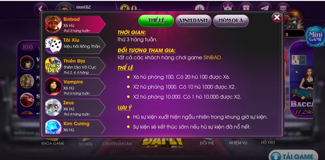 Các hình thức khuyến mại tịa Nohu Club