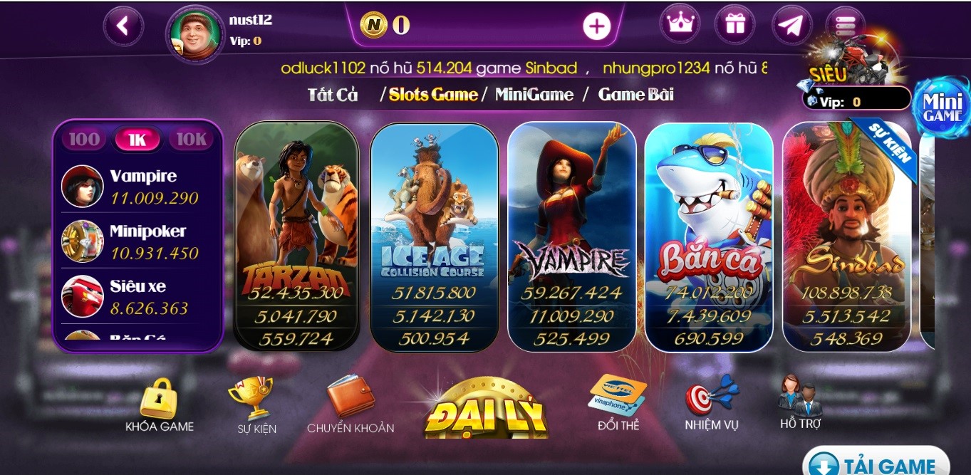 Tổng hợp các game slot tại Nohu Club