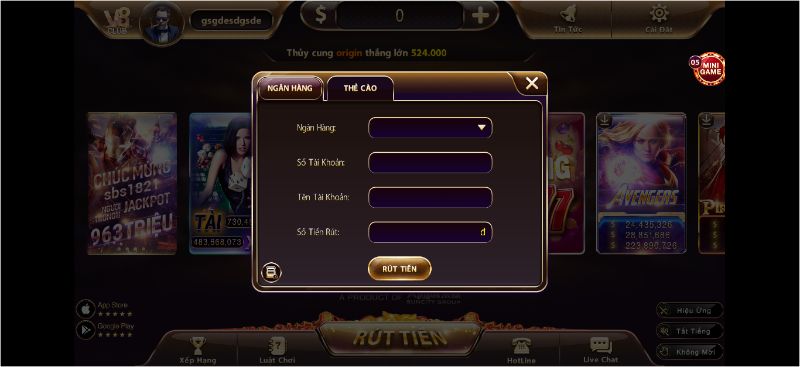 Trả thưởng nhanh chóng thuận tiện thể hiện đẳng cấp của sân chơi xanh chín