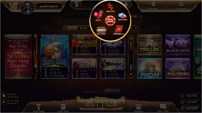 Giao diện bắt mắt, đầy nghệ thuật của Trên Dưới tại V8 Club 