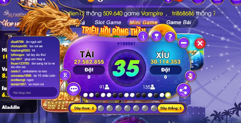 Chơi Tài Xỉu không còn xa lạ gì đối với mọi người