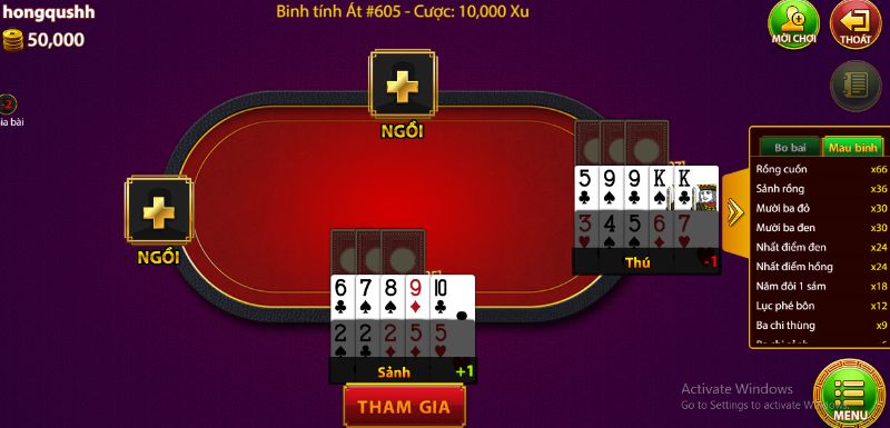Những thuật ngữ cơ bản nhất trong game bài Mậu Binh