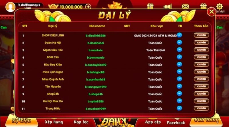Đại lý của Bom24h trải dài mọi miền Tổ quốc đáp ứng nhu cầu giao dịch của người chơi