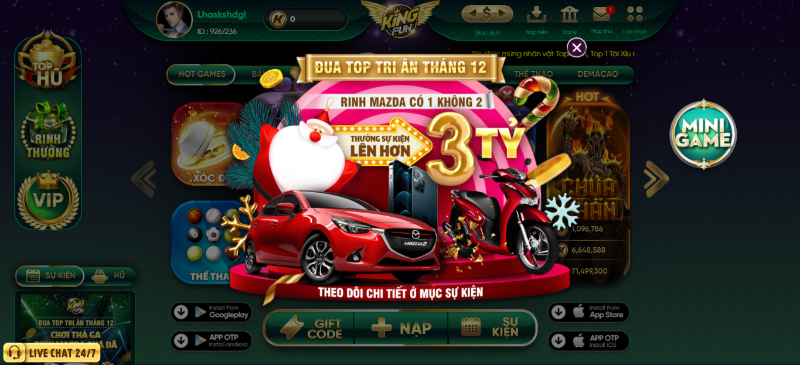 Giao diện đồ họa bùng nổ khơi gợi đam mê tại King Fun