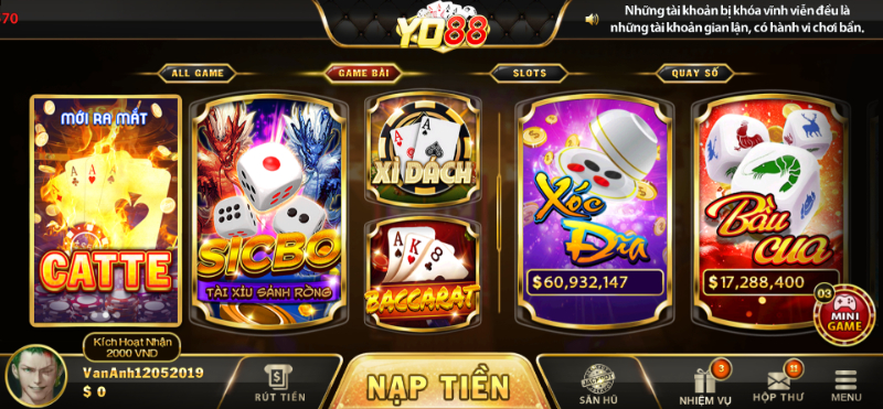 Mini game đa dạng giúp bạn giải đen hiệu quả Yo 88