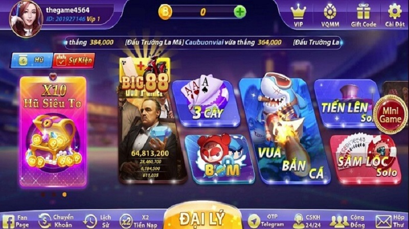 Hệ thống game đa dạng, mang đến những trải nghiệm thú vị dành cho anh em