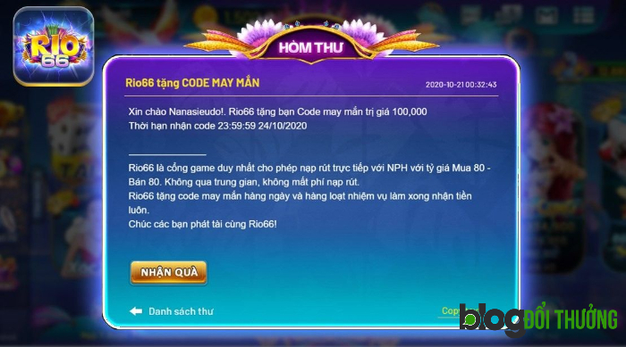 Nhận ngay khuyến mãi tại hòm thư