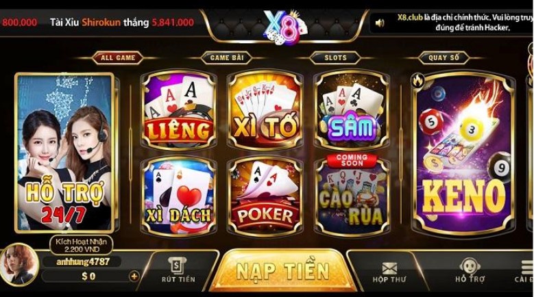 So sánh X8 Club với 789 Club