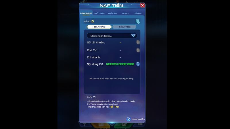 Nạp tiền tại Win79