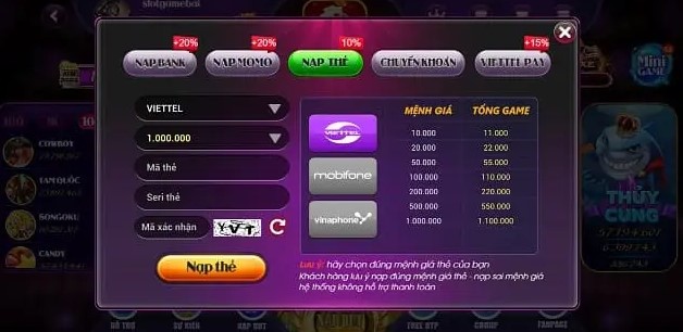 Cách nạp tiền vào Phatloc88.