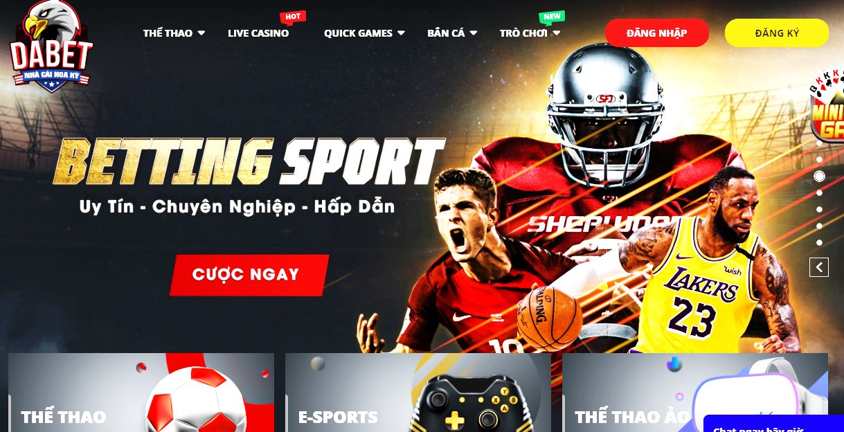 Dabet- Sân chơi cá cược thứ thiệt