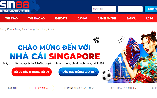 Giới thiệu tổng quan về nhà cái Sin88