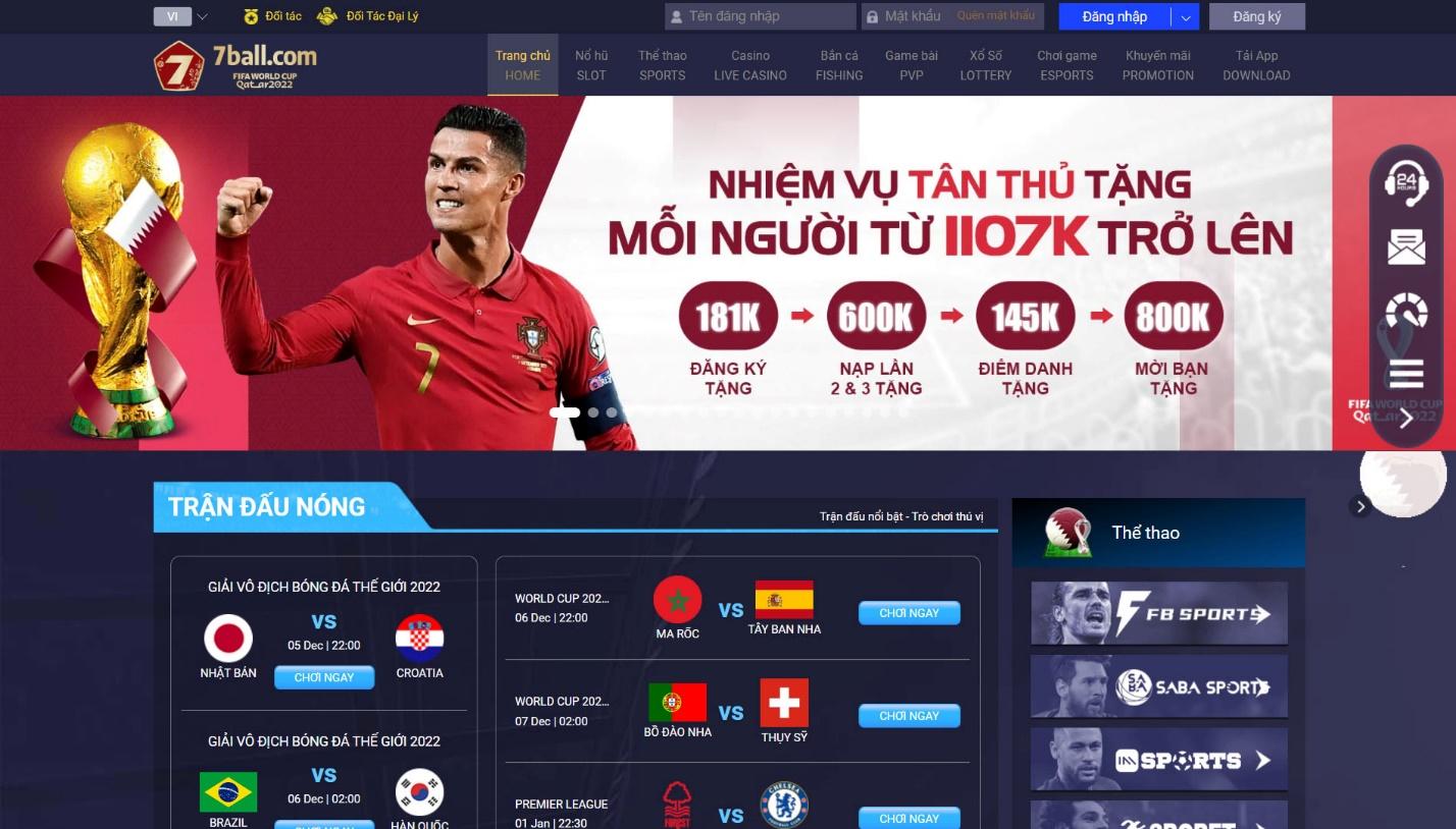 Tổng review chi tiết nhà cái 7Ball 