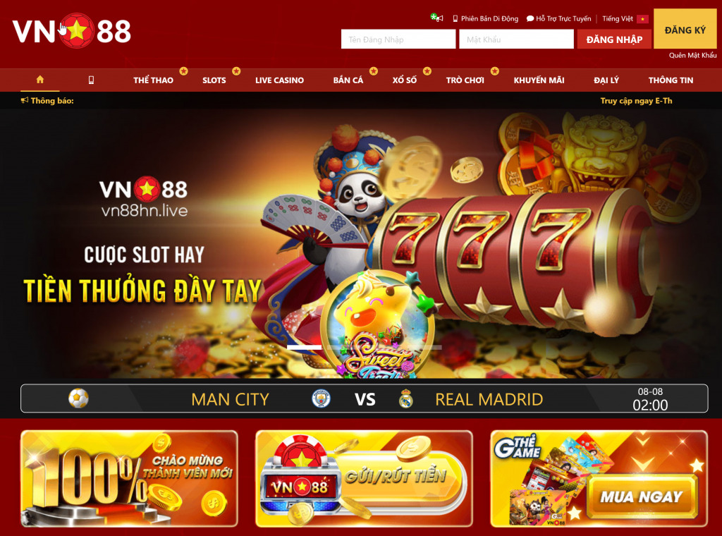 Nhà cái tặng Giftcode VN88 trải nghiệm - Cá cược miễn phí nhận Giftcode khủng