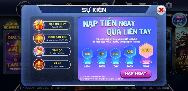 Cực hot với chương trình khuyến mãi V68 Club Giftcode hè này