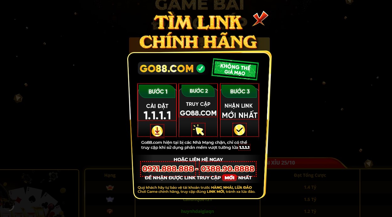 Bật mí cách tìm link chính hãng của Go88 nhanh chóng nhất cho tân thủ
