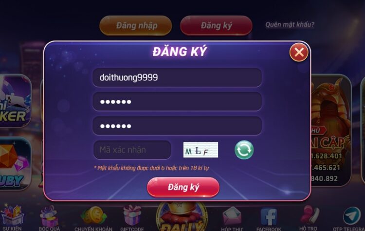 Hướng dẫn chi tiết cách thức đăng ký tài khoản mới vào cổng game K8Vin