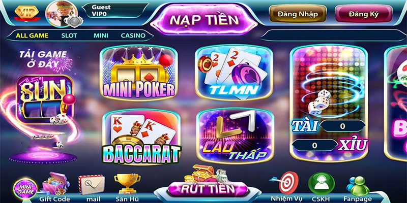 Bùng cháy với sản phẩm cá cược có tại game sun52