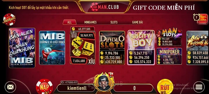 Giới thiệu cổng game Man Club